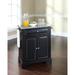 Crosley LaFayette Solid Granite Top Portable Kitchen Island in Black Finish - 18"d x 31"w x 35"h