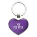 Pit Bull - I Love My Pet Metal Heart Keychain Key Chain Ring, Multiple Colors Available