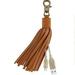 Lightning USB Leather Tassel Key Chain With Cable For All Smartphones