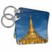 3dRose Myanmar, Yangon. Golden stupa and temples of Shwedagon. - Key Chains, 2.25 by 2.25-inches, set of 6