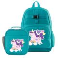 Personalized Fun Graphic Aqua Backpack & Lunchbox Set - Unicorn