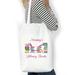 Mommy's Library Books Custom Cotton Tote Bag, Sizes 11" x 14" and 14.5" x 18"