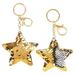 Flip Mermaid Sequin Gold Star Keychain Party Favors Party Supplies Classroom Supply (12 pack)