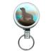 Sea Lion on Rock Seal Retractable Belt Clip Badge Key Holder