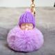 Cute Nipple Knitted Hat Sleeping Baby Doll Fake Fur Fluffy Lovely Ball Keychain Bag Key Rings Car Key Pendant Ornaments Gifts Style 11