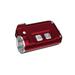 TINI Mini Metallic Micro USB Rechargeable Keychain Light -380 Lumens (Red) w/Free Eco-Sensa USB Cable