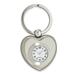 Nickel Plated Heart Shaped Clock Key Band Ring Size Money Clip Wallet For Dad Mens For Him