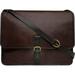 Hidesign Harrison Brown Buffalo Leather Laptop Messenger Bag