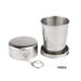 ã€�MIARHBã€‘Stainless Steel Camping Folding Cup With Keychain Traveling Outdoor Hiking Portable Cup