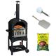 Outdoor Pizza Oven Smoker Garden Charcoal Portable BBQ Chimney Stainless Steel Multi-function Pizza Peel Smokeless Clean Burning Coal