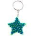 Squishy Spike Star Split-Ring-Keychain Blue/Green