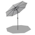 XEMQENER 3M Outdoor Garden Umbrella with Crank Handle, Tilting Round Cantilever Parasol for Outdoor Garden, Camping, Patio and Seaside, UV 50+ Protection, Waterproof, without Base, Grey