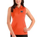 Women's Antigua Orange Florida Gators Tribute Sleeveless Polo