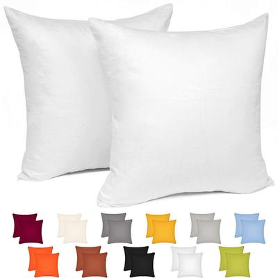 WOLTU Kissenbezug 40x40cm Reißverschluss 100% Baumwolle weiß