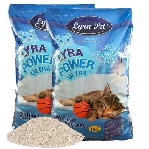 Lyra Pet - 2 x 15 Liter ® Lyra Power ultra excellent Katzenstreu