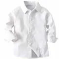 Chemises blanches pour enfants garçons/filles hauts pour enfants garçons filles vêtements de