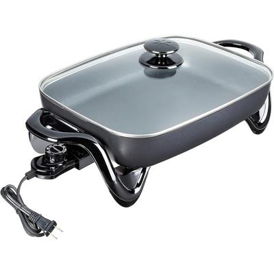 Cast Aluminum 16-inch Electric Skillet with Glass Lid