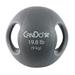 CanDo® Molded Dual Handle Medicine Ball - 19.8 lb (9 kg) - Silver