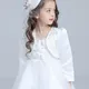 Manteau blanc pour filles veste cardigan de mariage vêtements princesse pour enfants de 2 3 4