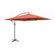 Parasol déporté carré 3x3m terracotta mat excentré