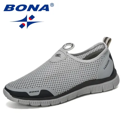 BONA-Baskets respirantes en maille pour hommes chaussures décontractées confortables