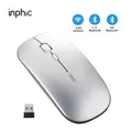 INPHIC-Souris optique sans fil PM1 BTpig BT4.0 2.4G silencieuse aste Bluetooth 3 modes USB pour