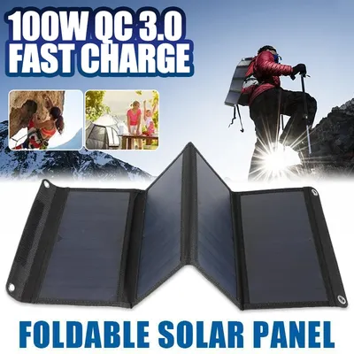 Panneaux solaires portables à charge rapide 100W QC3.0 pliables étanches USB Type-C chargeur