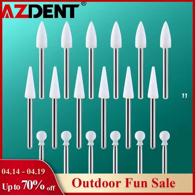 AZDENT – pierre de polissage dentaire 12 pièces/paquet fraises FG cône flamme dentiste