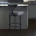 Natalie Grey Faux Leather & Black Metal Cross Back Swivel Bar/Counter Stool