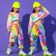 Sweat-shirt et pantalon décontractés multicolores pour filles vêtements Hip Hop pour salle de