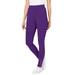 Plus Size Women's Snap Trim Legging by Woman Within in Radiant Purple (Size 1X)