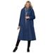 Plus Size Women's Water repellent long raincoat by Woman Within in Navy (Size 16 W)