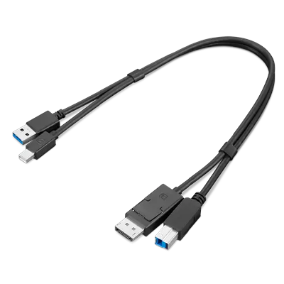 ThinkStation mDP + USB-A 3.0 to DP + USB-B 3.0 Dual Head Cable