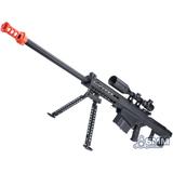 6mmProShop Barrett Licensed M107A1 Bolt Action Powered Airsoft Sniper Rifle Black SW-013S