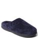 Dearfoams Darcy Velour Clog with Quilted Cuff - Womens M Blue Slipper Medium