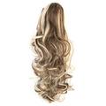 18 21 Straight Curly Synthetic Clip in Claw Ponytail Hair Extension Synthetic Hairpiece 150g with a jaw/Claw Clip Pony Tail