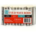 Donna 3/8 Long Cold Wave Gray Perm Rods - 12 Pcs.