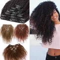 SEGO Kinky Curly Clip in Real Human Hair Extensions Double Weft Remy Full Head Thick Hair Extensions for Women