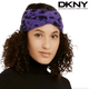 DKNY Women s Fuzzy Animal Printed Knit Twisted Headband Purple One size MSRP $34