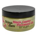 Ampro Shine N Jam Styler Black Castor Flaxseed Oil 8 Oz. Pack of 3