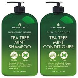 Tea Tree Mint Shampoo and Conditioner - This set contains Pure Tea Tree Oil & Peppermint Oil - Fights Hair Loss Promotes Hair Growth Fights Dandruff Lice and Itchy Scalp - for Men and Women...