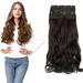 SAYFUT 18 24 Curly Wavy 3 Pieces Full Head Blonde Mixed Clip in on Hair Extensions Hairpieces with 8 Clips for Women Beauty 200g