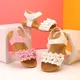 Sandales pour Bébé Fille de 1 à 6 Ans Chaussures de Princesse Sandales Astronomiques Souples à