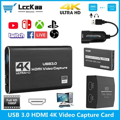 Carte d'acquisition vidéo 4K USB 3.0 USB 2.0 compatible HDMI pour enregistrement en Streaming en
