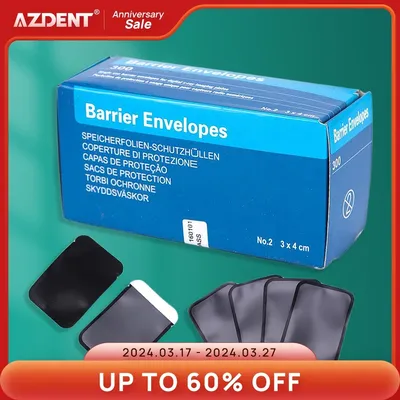 Enveloppes dentaires taille 2 300 pièces barrière radiographique ScanX adaptée aux dents de 30X40