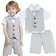 Garçon Vêtements Enfants bébé Costume Garçon Mariage Vêtements Ensemble Fête d'anniversaire Homme