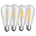 Edison-Ampoule LED en verre transparent ST64 E14 vintage 220V 2W 4W 6W 8W 12W économie