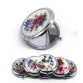 Mini miroir de maquillage de poche Compact fleur papillon bambou métal Portable pliable des