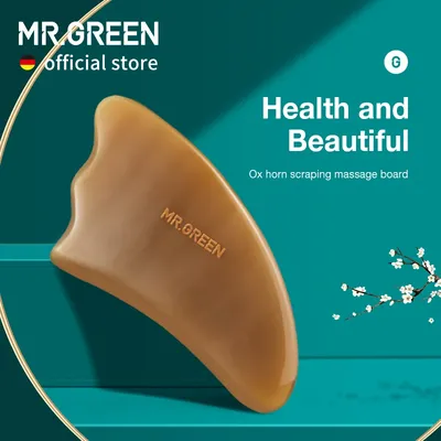 MR.GREEN-Planche de massage à gratter Guasha corne de bœuf outil de beauté pour le visage le cou