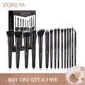 Zoreya-Ensemble de pinceaux de maquillage à poils synthétiques doux outil de maquillage pour les